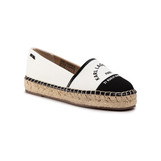 KARL LAGERFELD Espadryle KL80108 Biały ze sklepu MODIVO w kategorii Espadryle damskie - zdjęcie 182764743