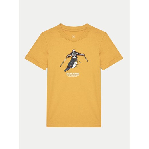 Jack&Jones Junior T-Shirt Eight Skull 12267395 Brązowy Standard Fit ze sklepu MODIVO w kategorii T-shirty chłopięce - zdjęcie 182764804
