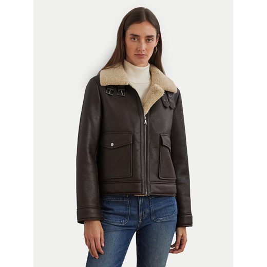 LAUREN RALPH LAUREN Kurtka z imitacji skóry 297957530001 Brązowy Regular Fit ze sklepu MODIVO w kategorii Kurtki damskie - zdjęcie 182764841