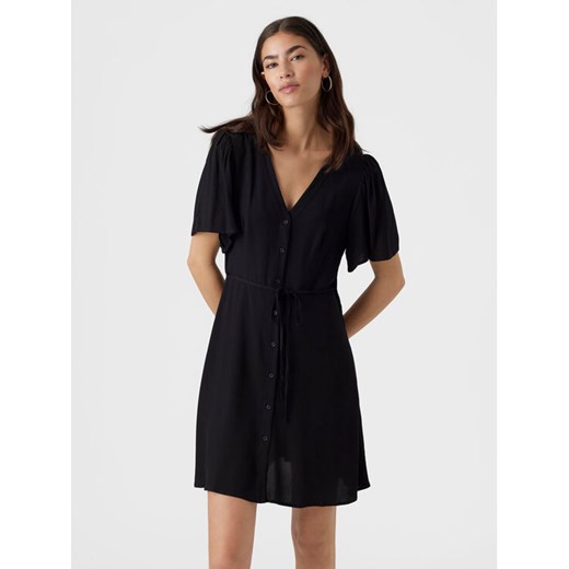 Vero Moda Sukienka letnia Alba 10292845 Czarny Regular Fit ze sklepu MODIVO w kategorii Sukienki - zdjęcie 182764881