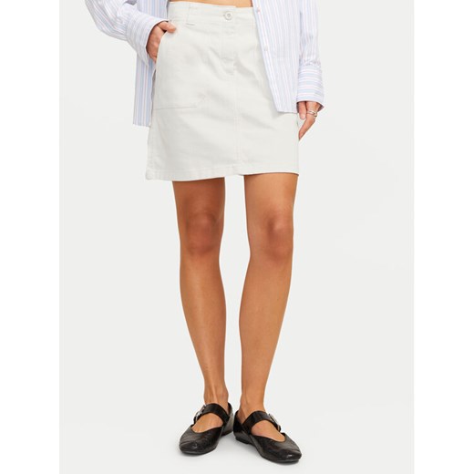 JJXX Spódnica mini Kendal 12266762 Écru Regular Fit ze sklepu MODIVO w kategorii Spódnice - zdjęcie 182764894