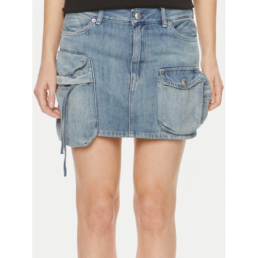 Replay Spódnica jeansowa W9934 .000.794 Niebieski Regular Fit ze sklepu MODIVO w kategorii Spódnice - zdjęcie 182764911
