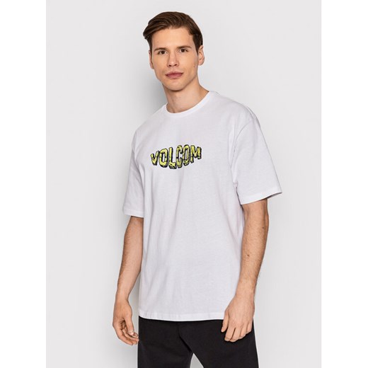 Volcom T-Shirt Crusher A4312205 Biały Loose Fit ze sklepu MODIVO w kategorii T-shirty męskie - zdjęcie 182765043