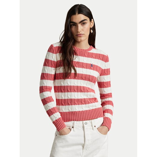 Polo Ralph Lauren Sweter 211965754001 Różowy Slim Fit ze sklepu MODIVO w kategorii Swetry damskie - zdjęcie 182765061