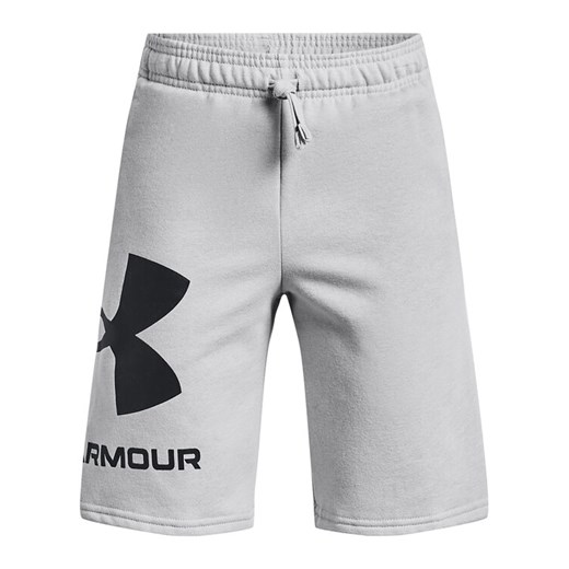 Under Armour Szorty sportowe UA RIVAL FLEECE LOGO SHORTS 1359065 Szary Regular Fit ze sklepu MODIVO w kategorii Spodenki męskie - zdjęcie 182765264