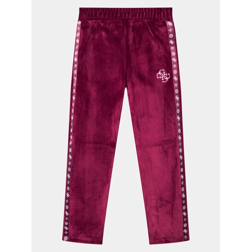 Guess Spodnie dresowe J3BQ12 KBYO0 Bordowy Relaxed Fit ze sklepu MODIVO w kategorii Spodnie dziewczęce - zdjęcie 182765282