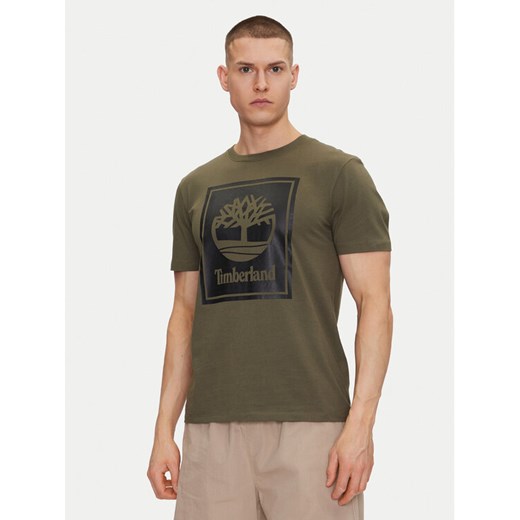 Timberland T-Shirt TB0A5WQQ Zielony Regular Fit ze sklepu MODIVO w kategorii T-shirty męskie - zdjęcie 182765320