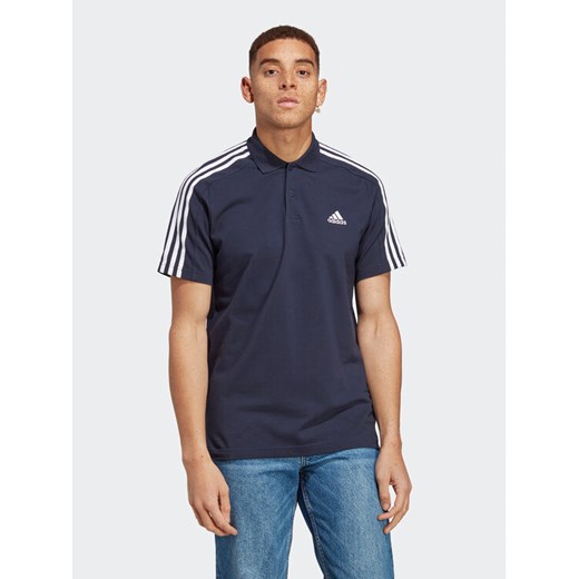adidas Polo Essentials IC9311 Granatowy Regular Fit ze sklepu MODIVO w kategorii T-shirty męskie - zdjęcie 182765340