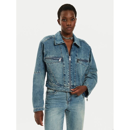 Gestuz Kurtka jeansowa Katha 10909478 Niebieski Straight Fit ze sklepu MODIVO w kategorii Kurtki damskie - zdjęcie 182765382
