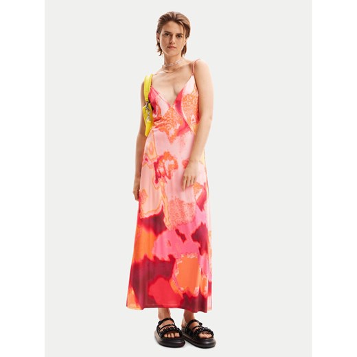 Desigual Sukienka letnia Nerea 24SWVK19 Różowy Regular Fit ze sklepu MODIVO w kategorii Sukienki - zdjęcie 182765461