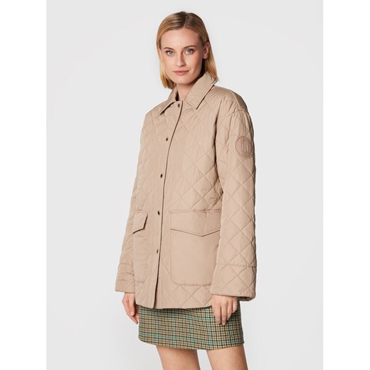 Tommy Hilfiger Kurtka przejściowa Quilted WW0WW35552 Beżowy Relaxed Fit ze sklepu MODIVO w kategorii Kurtki damskie - zdjęcie 182765523