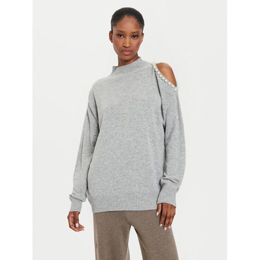 Kontatto Sweter 3M0179 Szary Regular Fit ze sklepu MODIVO w kategorii Swetry damskie - zdjęcie 182765573