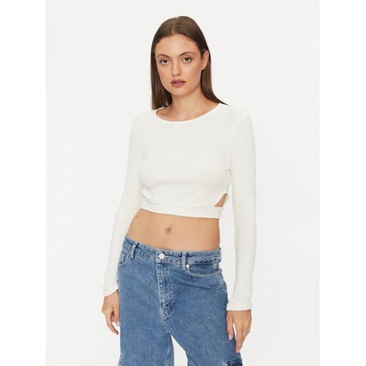 ONLY Bluzka 15293922 Biały Slim Fit ze sklepu MODIVO w kategorii Bluzki damskie - zdjęcie 182765681