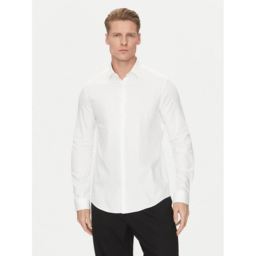 Calvin Klein Koszula K10K114310 Biały Slim Fit ze sklepu MODIVO w kategorii Koszule męskie - zdjęcie 182765713