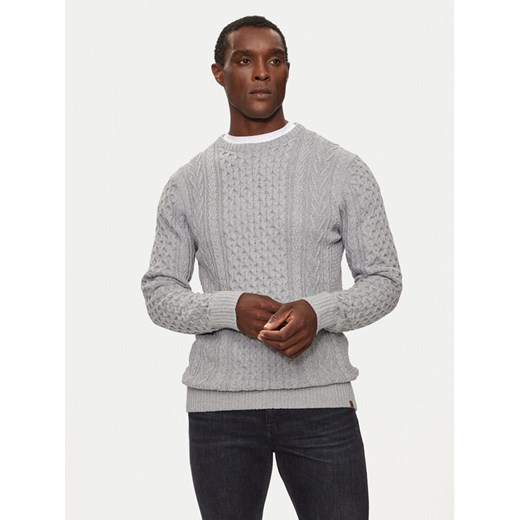 INDICODE Sweter Belinski 35-380 Szary Regular Fit ze sklepu MODIVO w kategorii Swetry męskie - zdjęcie 182765741