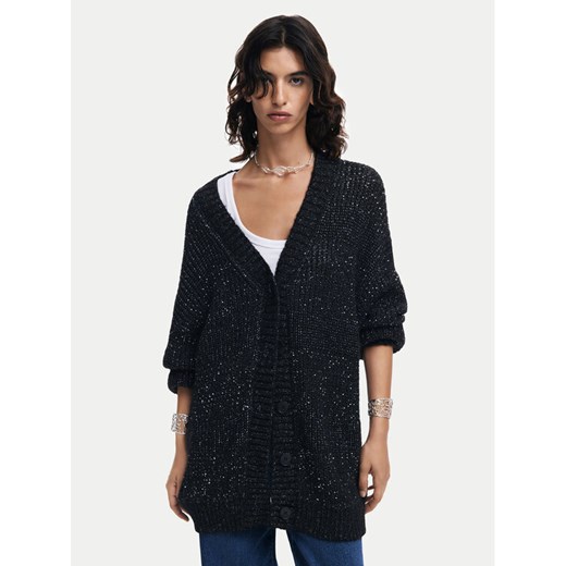 Desigual Kardigan Fredericton 24WWJF22 Czarny Relaxed Fit ze sklepu MODIVO w kategorii Swetry damskie - zdjęcie 182765772
