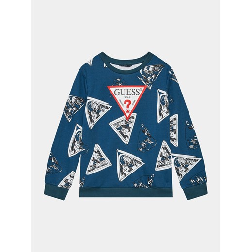 Guess Bluza L3BQ00 KAD73 Niebieski Regular Fit ze sklepu MODIVO w kategorii Bluzy chłopięce - zdjęcie 182765824