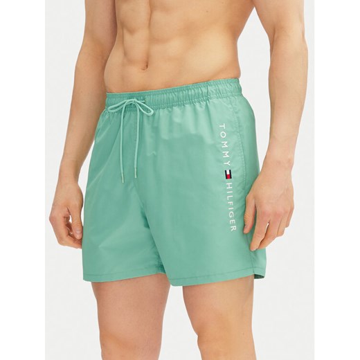Tommy Hilfiger Szorty kąpielowe UM0UM03258 Zielony Regular Fit Tommy Hilfiger M MODIVO