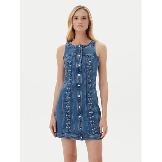 Guess Sukienka 175261 Niebieski Classic Fit ze sklepu MODIVO w kategorii Sukienki - zdjęcie 182765960