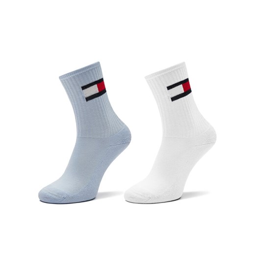 Tommy Hilfiger Zestaw 2 par wysokich skarpet dziecięcych 701229940 Błękitny ze sklepu MODIVO w kategorii Skarpetki dziecięce - zdjęcie 182765983