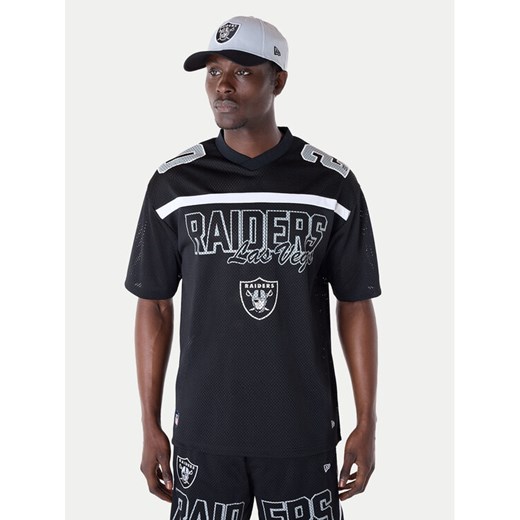 New Era T-Shirt NFL Las Vegas Raiders Mesh Graphic Jersey 60596386 Czarny Regular Fit ze sklepu MODIVO w kategorii T-shirty męskie - zdjęcie 182766052