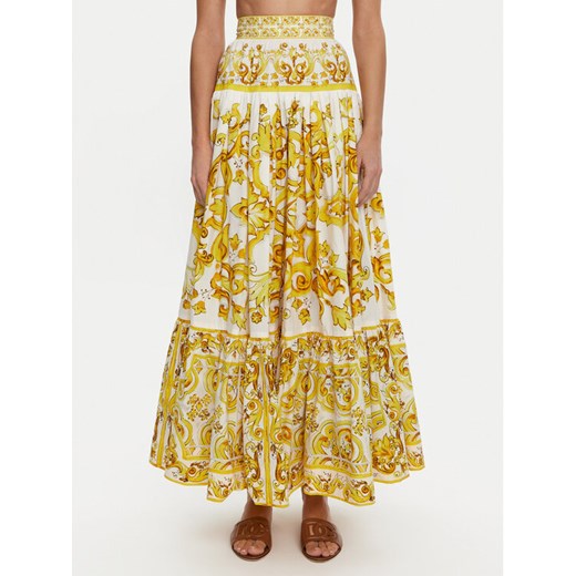 Dolce&Gabbana Spódnica maxi F4CX0T HH5A5 Żółty Regular Fit ze sklepu MODIVO w kategorii Spódnice - zdjęcie 182766054