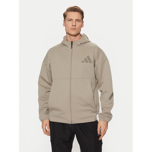 adidas Bluza Z.N.E. JC5495 Beżowy Regular Fit ze sklepu MODIVO w kategorii Bluzy męskie - zdjęcie 182766081