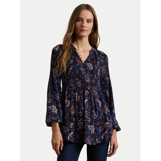 LAUREN RALPH LAUREN Bluzka 200957047 Granatowy Regular Fit ze sklepu MODIVO w kategorii Bluzki damskie - zdjęcie 182766123