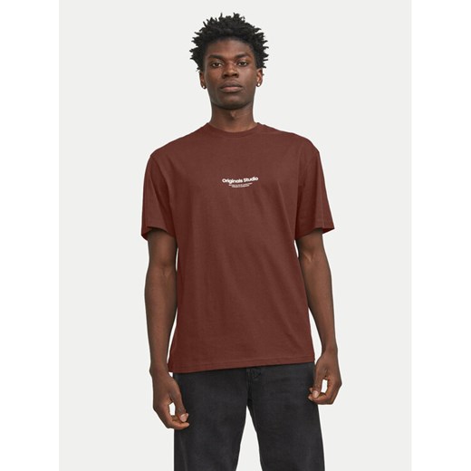 Jack&Jones T-Shirt Vesterbro 12240121 Brązowy Relaxed Fit ze sklepu MODIVO w kategorii T-shirty męskie - zdjęcie 182766141