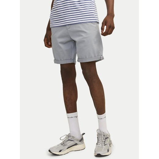 Jack&Jones Szorty materiałowe Jpstbowie 12165604 Szary Regular Fit ze sklepu MODIVO w kategorii Spodenki męskie - zdjęcie 182766153