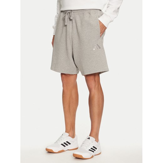 adidas Szorty sportowe ALL SZN French IY4152 Szary Regular Fit ze sklepu MODIVO w kategorii Spodenki męskie - zdjęcie 182766174