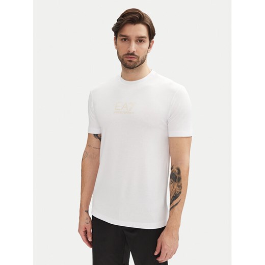 EA7 Emporio Armani T-Shirt 7M000301 AF13739 U0002 Biały Slim Fit ze sklepu MODIVO w kategorii T-shirty męskie - zdjęcie 182766204