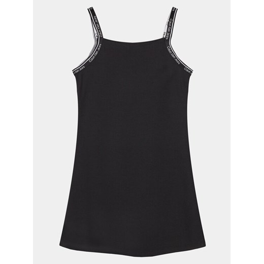 Calvin Klein Jeans Sukienka letnia Logo Tape IG0IG02474 Czarny Regular Fit ze sklepu MODIVO w kategorii Sukienki dziewczęce - zdjęcie 182766260