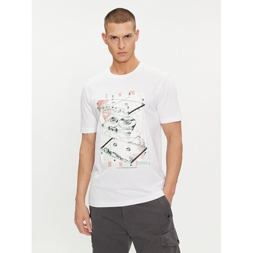 Boss T-Shirt Te_Cassatte 50516003 Biały Regular Fit ze sklepu MODIVO w kategorii T-shirty męskie - zdjęcie 182766322