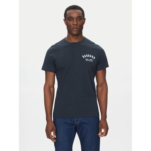 Barbour T-Shirt Preppy MTS0502NY31 Granatowy Tailored Fit ze sklepu MODIVO w kategorii T-shirty męskie - zdjęcie 182766340