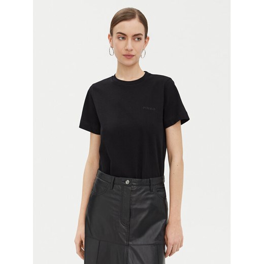 PINKO T-Shirt Start 101752 Czarny Regular Fit ze sklepu MODIVO w kategorii Bluzki damskie - zdjęcie 182766354