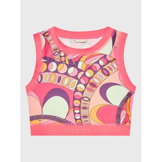 Guess Top J3GI27 MC01P Różowy Slim Fit ze sklepu MODIVO w kategorii Bluzki dziewczęce - zdjęcie 182766363