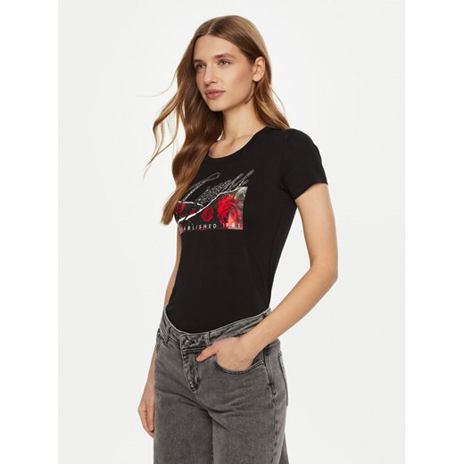 Guess T-Shirt W5RI03 J1314 Czarny Regular Fit ze sklepu MODIVO w kategorii Bluzki damskie - zdjęcie 182766580
