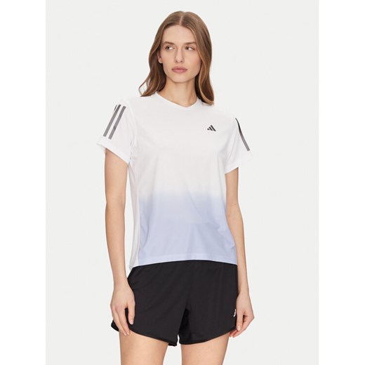 adidas Koszulka techniczna Own the Run Colorblock JC9889 Biały Regular Fit ze sklepu MODIVO w kategorii Bluzki damskie - zdjęcie 182766633