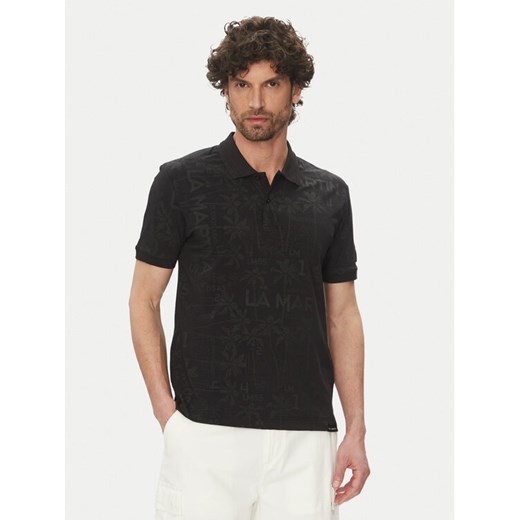 La Martina Polo Allen MAP010 JS402 Czarny Regular Fit ze sklepu MODIVO w kategorii T-shirty męskie - zdjęcie 182766731