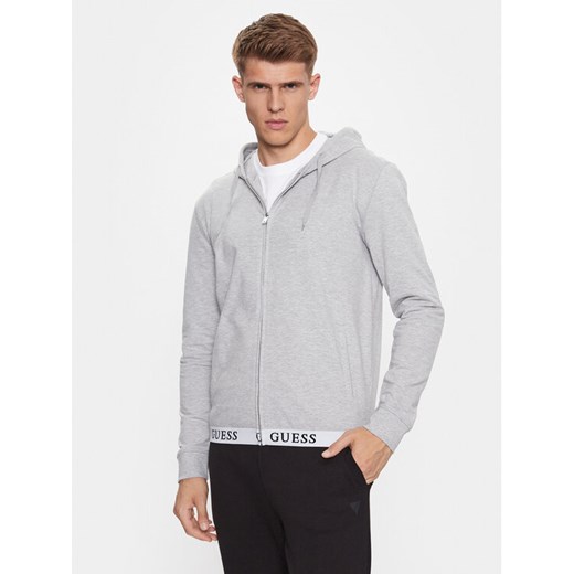 Guess Bluza U3YQ00 KBS91 Szary Regular Fit ze sklepu MODIVO w kategorii Bluzy męskie - zdjęcie 182766734