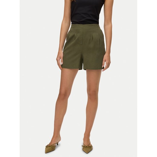 Vero Moda Szorty materiałowe Jesmilo 10279694 Zielony Regular Fit ze sklepu MODIVO w kategorii Szorty - zdjęcie 182766740