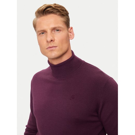 KARL LAGERFELD Golf 655058 544399 Fioletowy Regular Fit ze sklepu MODIVO w kategorii Swetry męskie - zdjęcie 182766854