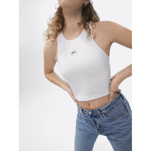 Sprandi Top SP22-TPD101 Biały Slim Fit ze sklepu MODIVO w kategorii Bluzki damskie - zdjęcie 182766864