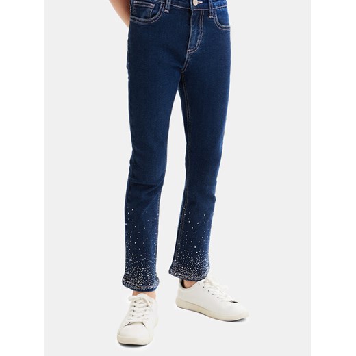 Desigual Jeansy 23WGDD03 Niebieski Regular Fit ze sklepu MODIVO w kategorii Spodnie dziewczęce - zdjęcie 182766911