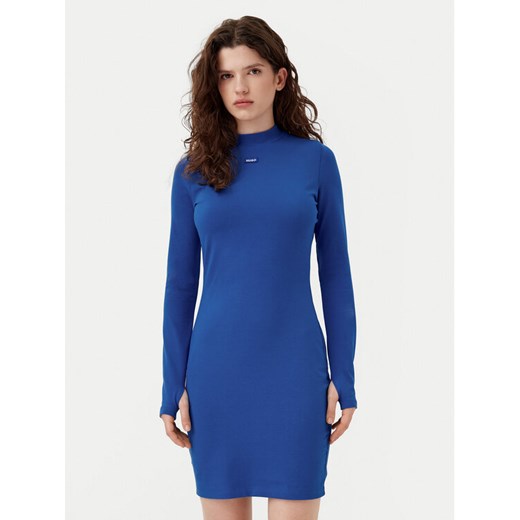 HUGO Sukienka codzienna Nilla 50531138 Niebieski Slim Fit ze sklepu MODIVO w kategorii Sukienki - zdjęcie 182766953