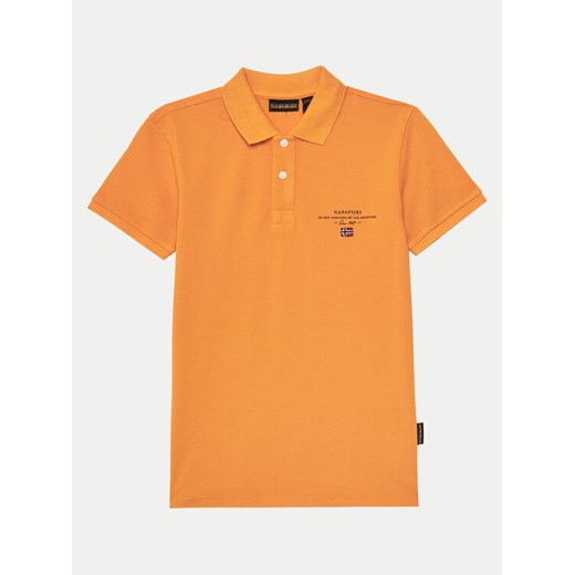 Napapijri Polo Elbas 5 NP0A4G4NA701 D Pomarańczowy Regular Fit ze sklepu MODIVO w kategorii T-shirty chłopięce - zdjęcie 182767041