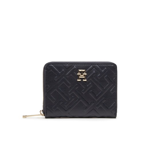 Tommy Hilfiger Portfel damski Iconic Tommy Med Za Mono AW0AW14342 Granatowy ze sklepu MODIVO w kategorii Portfele damskie - zdjęcie 182767132