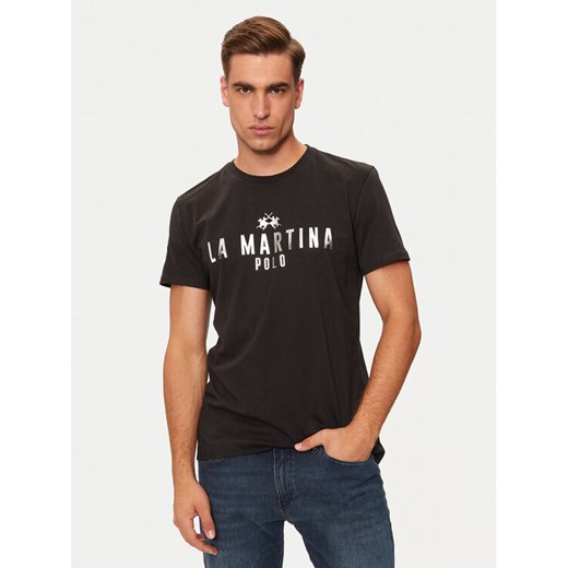La Martina T-Shirt ZMR322 JS206 Czarny Regular Fit ze sklepu MODIVO w kategorii T-shirty męskie - zdjęcie 182767170