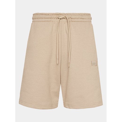 Alpha Industries Szorty sportowe Essentials 146363 Beżowy Regular Fit ze sklepu MODIVO w kategorii Spodenki męskie - zdjęcie 182767171